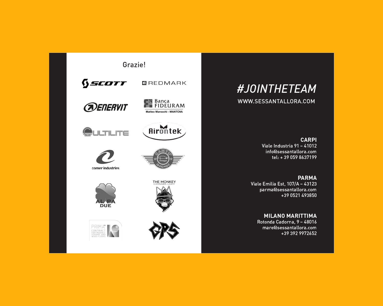 Graphic Desing - Brochure Team Sessantallora 2020