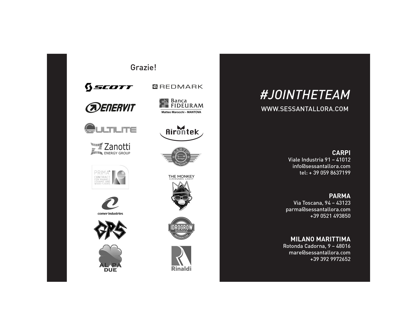 Graphic Desing - Brochure Team Sessantallora 2021